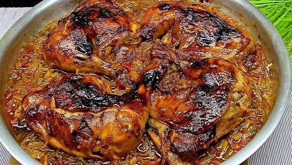Oven Baked Chicken with Onions