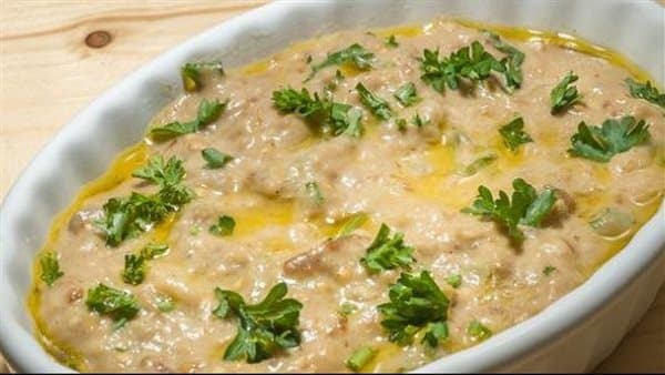 Preparing Grilled Baba Ghanoush Salad
