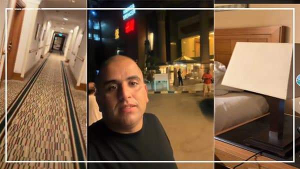 سائح يوثق زلزال مصر داخل فندق