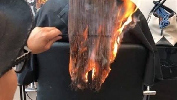 Dream of burning hair and family issues