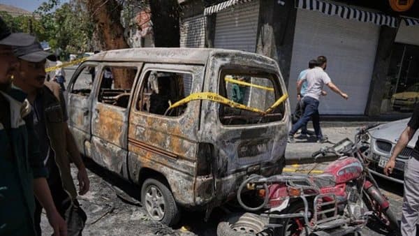 حادث انفجار حافلة في جرمانا يسفر عن 10 قتلى ومصابين