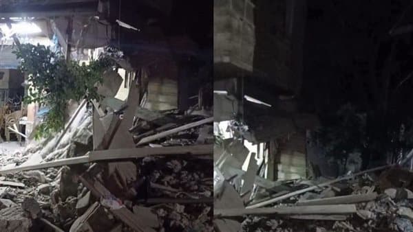انهيار عقار سكني في حدائق القبة