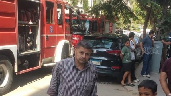 إخماد حريق في شقة بالمهندسين