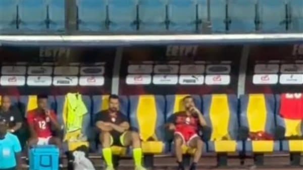 Mohamed Salah reacts after substitution against Angola