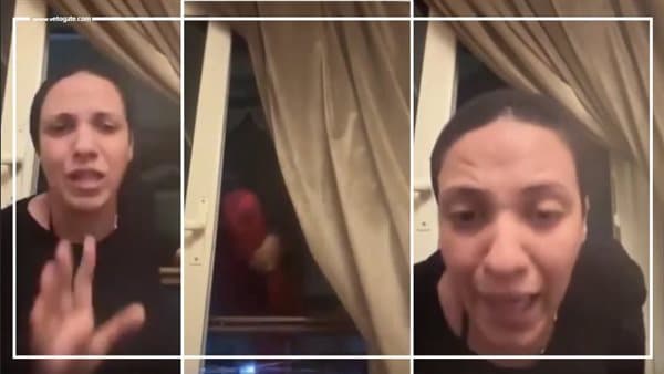 سقوط سيدة من شرفتها في بث مباشر
