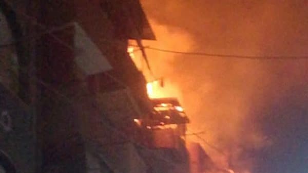 Fire at Hammam Towers in Kafr Al-Badmas