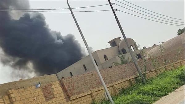 Fire containment at Al-Obour farm