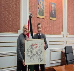 السفير الحلبي يلتقي بحائز نوبل للسلام أدولفو بيريز إسكيفيل في بوينس آيرس