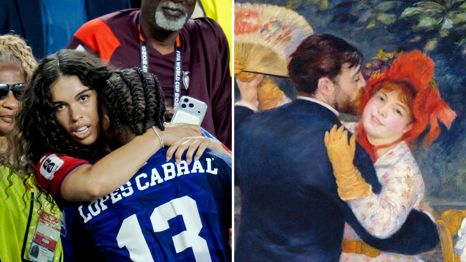 Cape Verde player’s hug becomes artwork