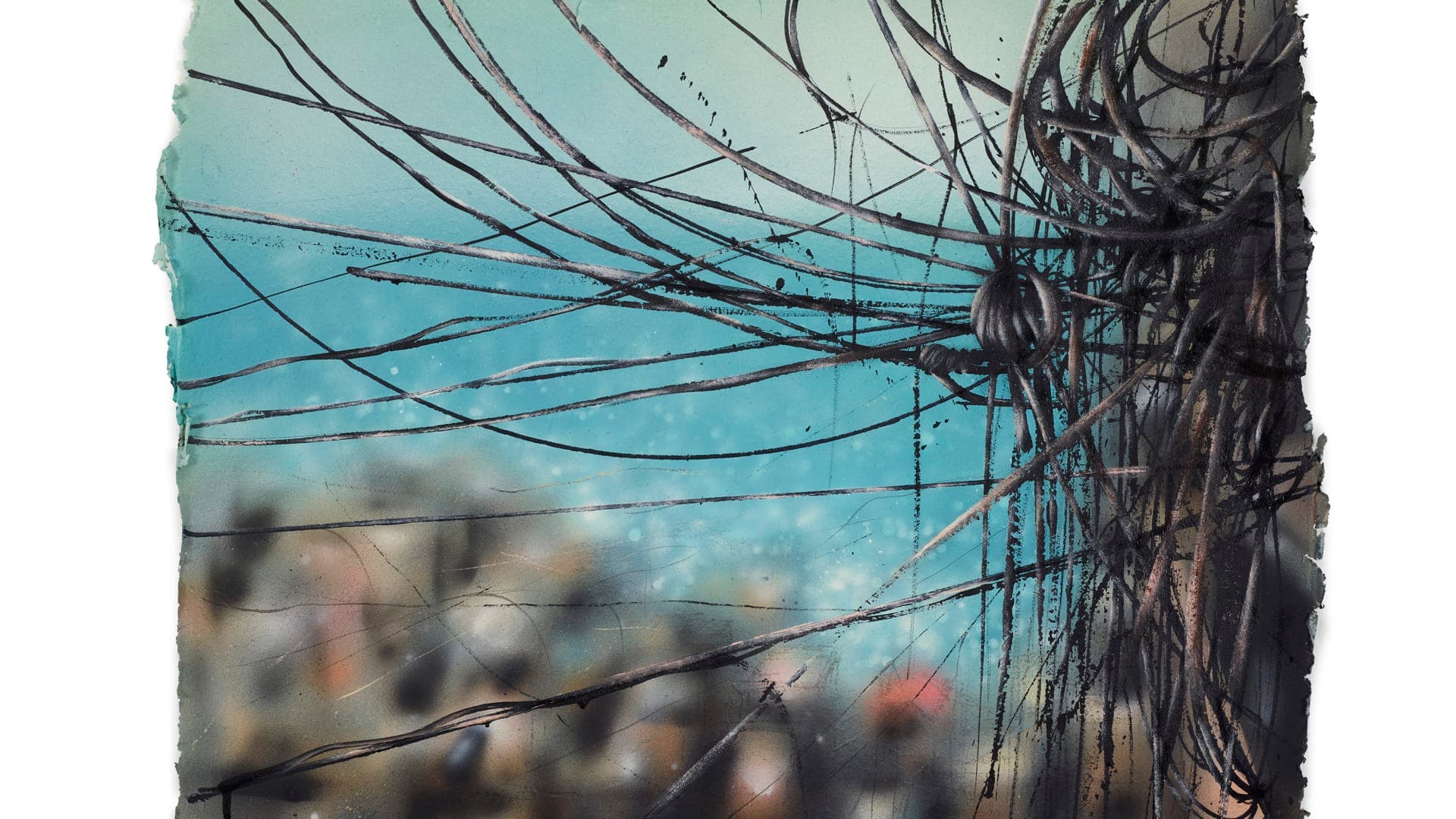 Lebanese Artist Converts Beirut Wires Into Art
