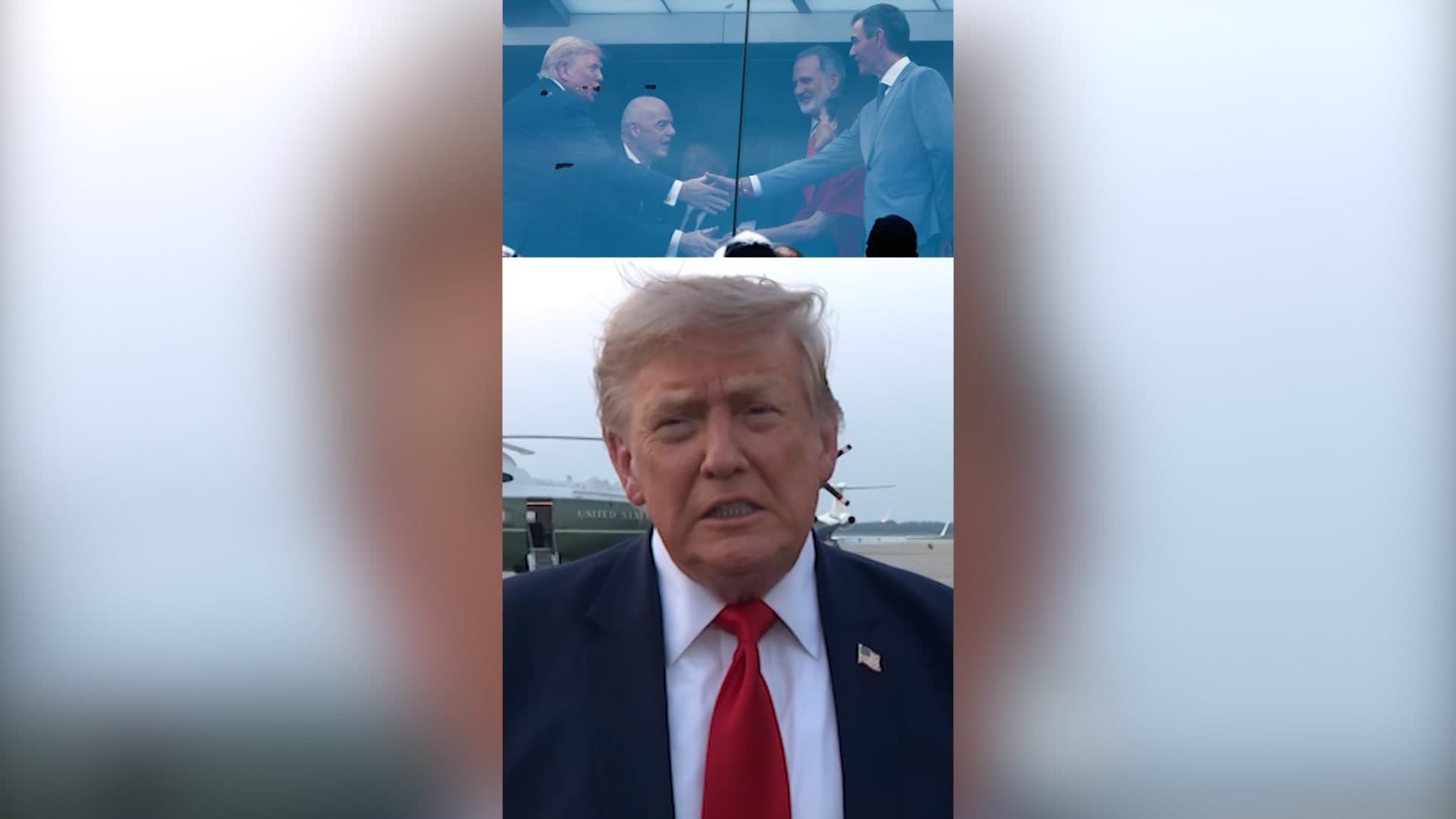 Trump on Spain win and Sanchez after talks