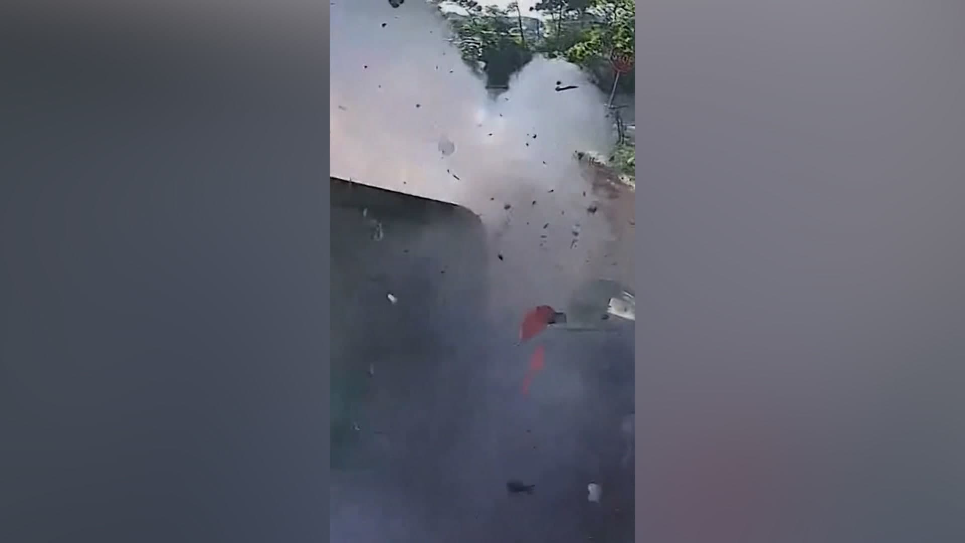 Trash container explosion injures sanitation worker