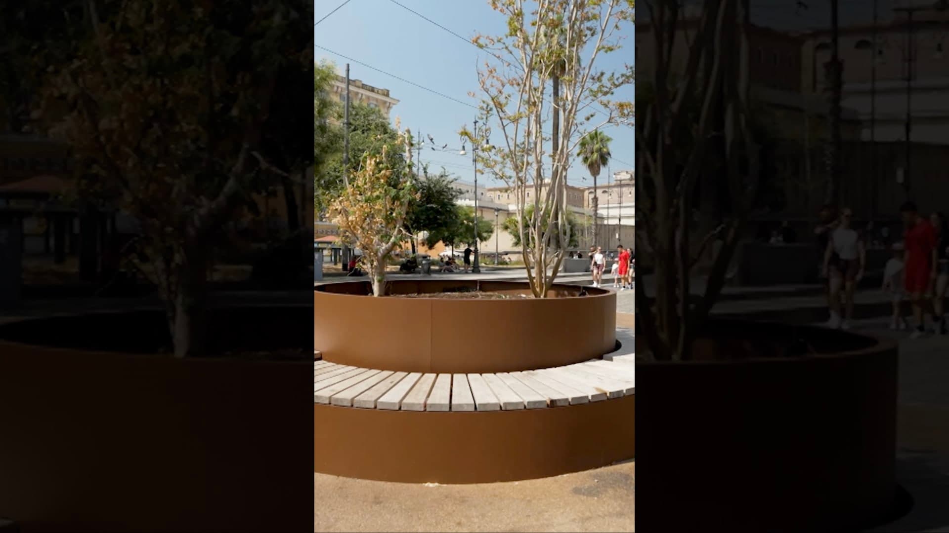 Rome cooling square amid heat
