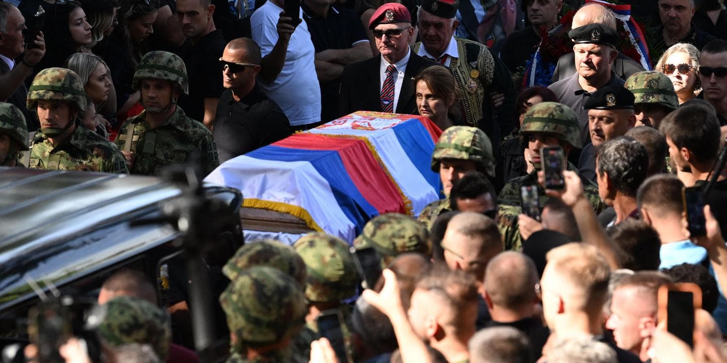 Supporters of Greater Serbia at Mladic's funeral