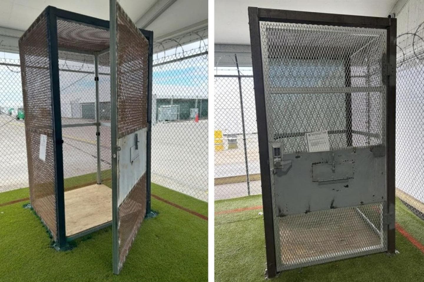 Alligator Alcatraz inmates in cage-sized cells