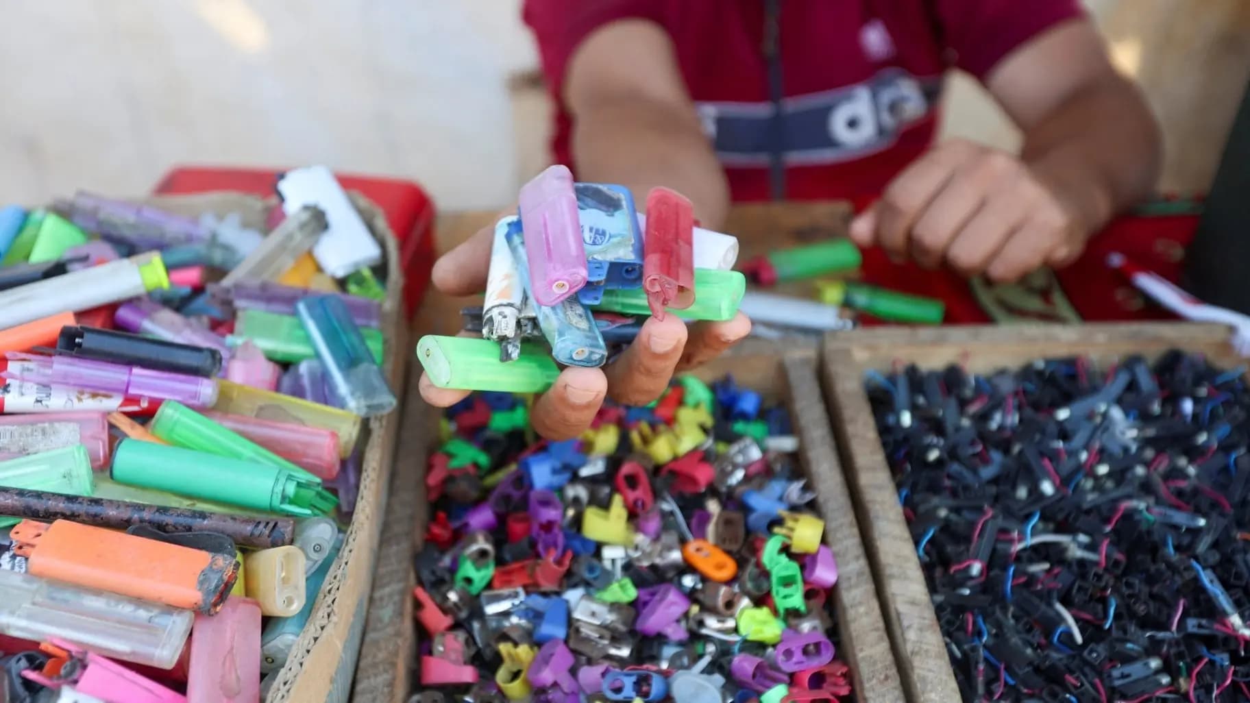 Gaza camps see small lighter ignite hope