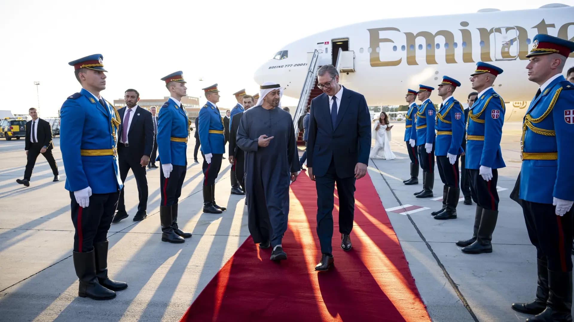 UAE President visits Belgrade with Serbian President welcoming