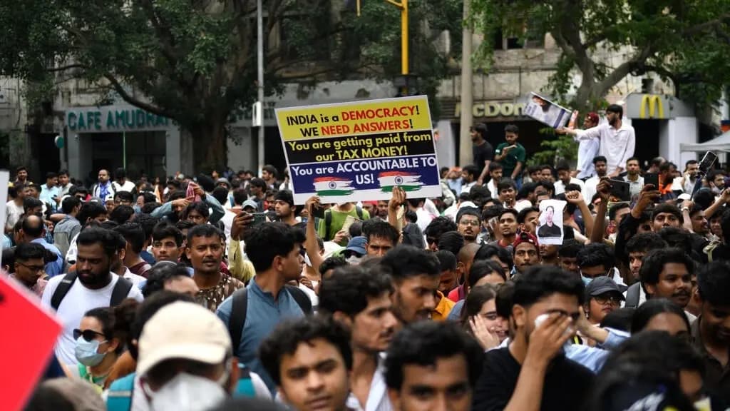 Indian police break up student protests