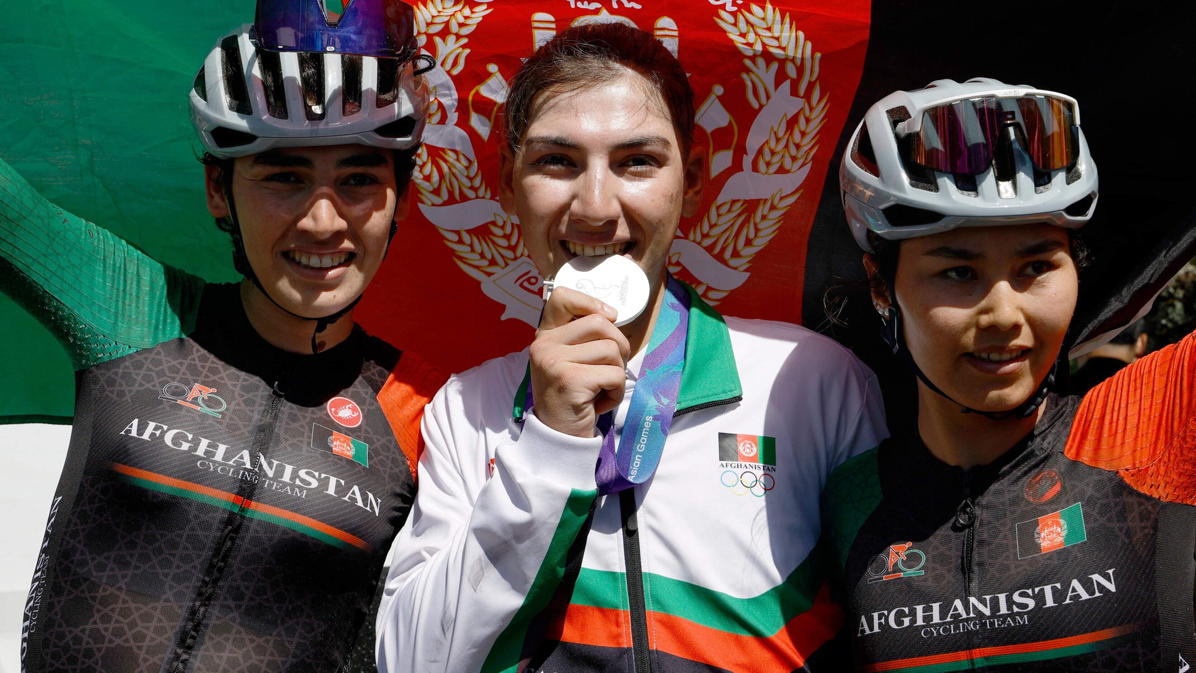 Afghan woman cyclist wins Asian Games medal
