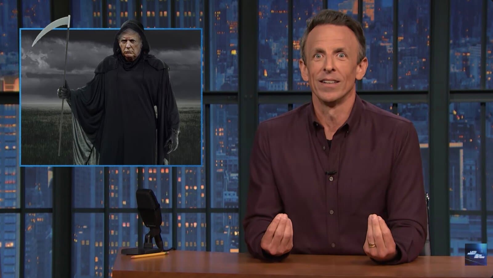 Seth Meyers Labels Trump as Sports Reaper
