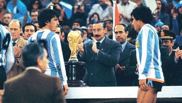 World leaders at the World Cup final