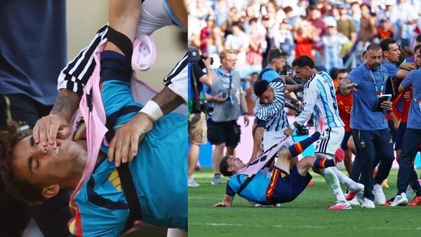 Spain players taunt Gavi after clash