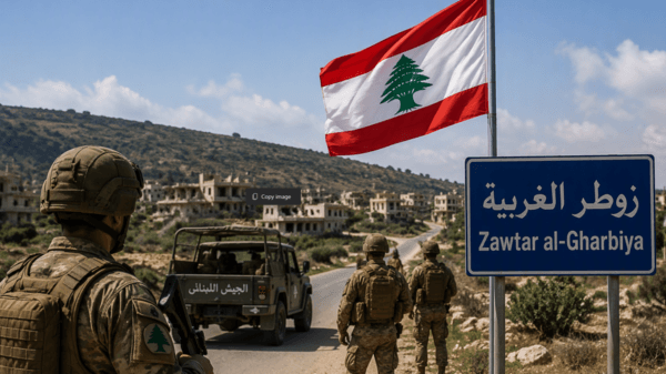 Lebanon's Flag Raised in Zawtar Gharbiyya
