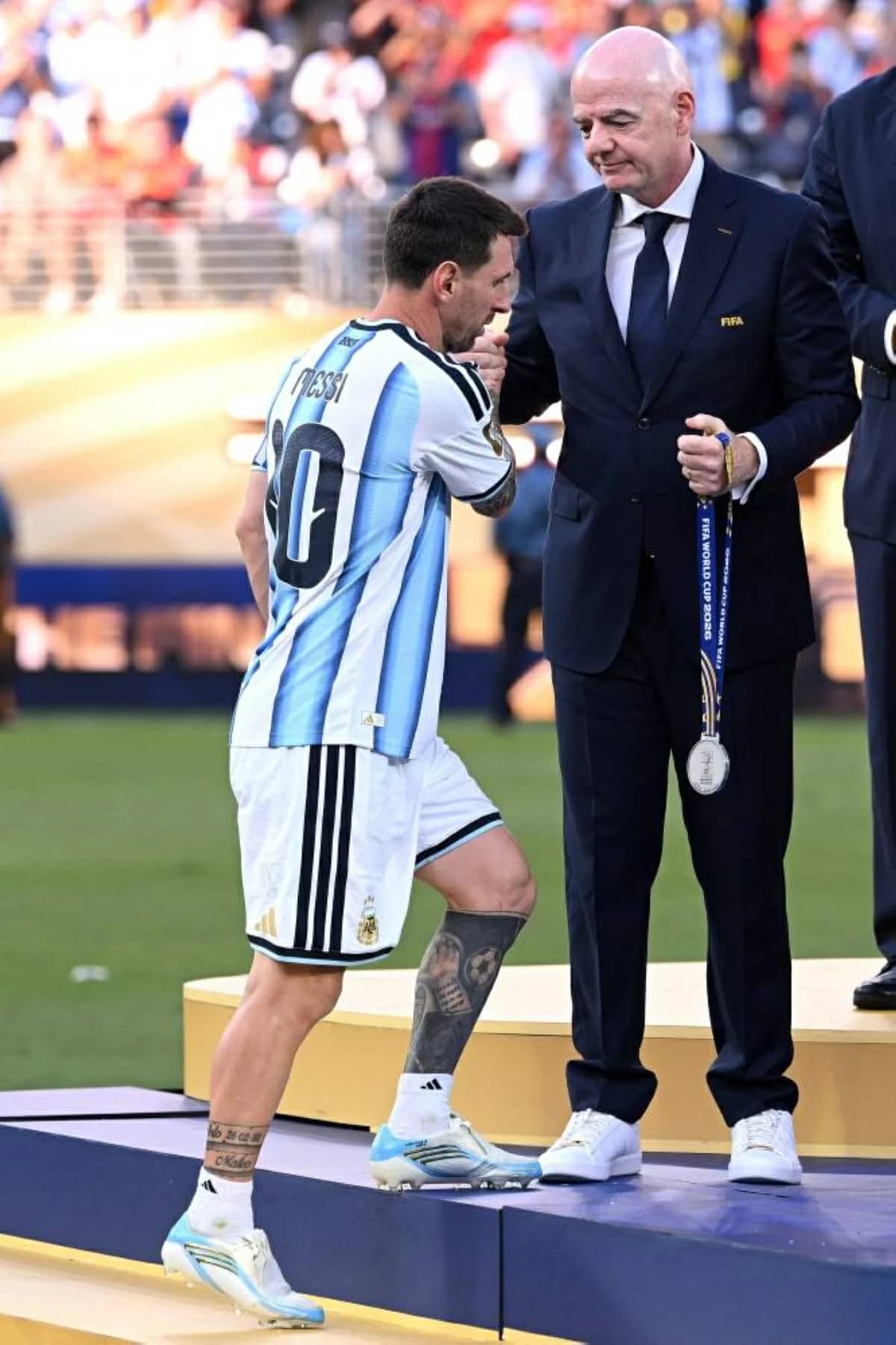 Messi skips FIFA and Infantino