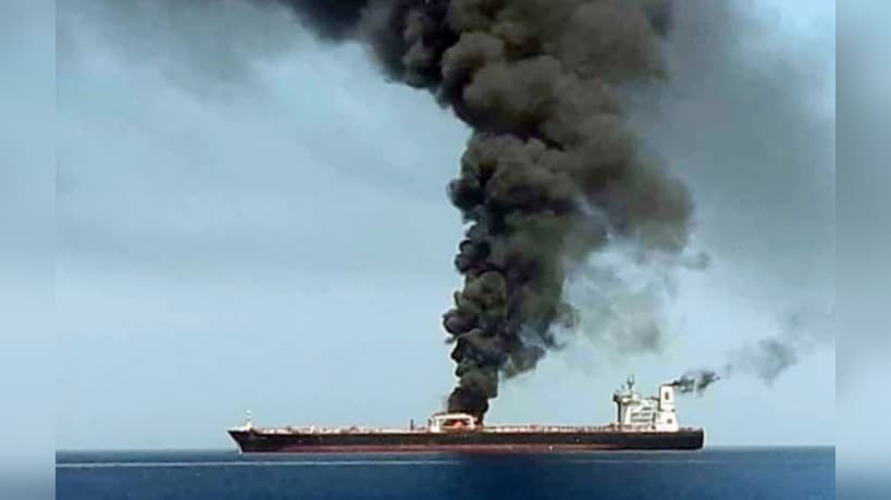 Iranian oil tanker struck near Al Khorram