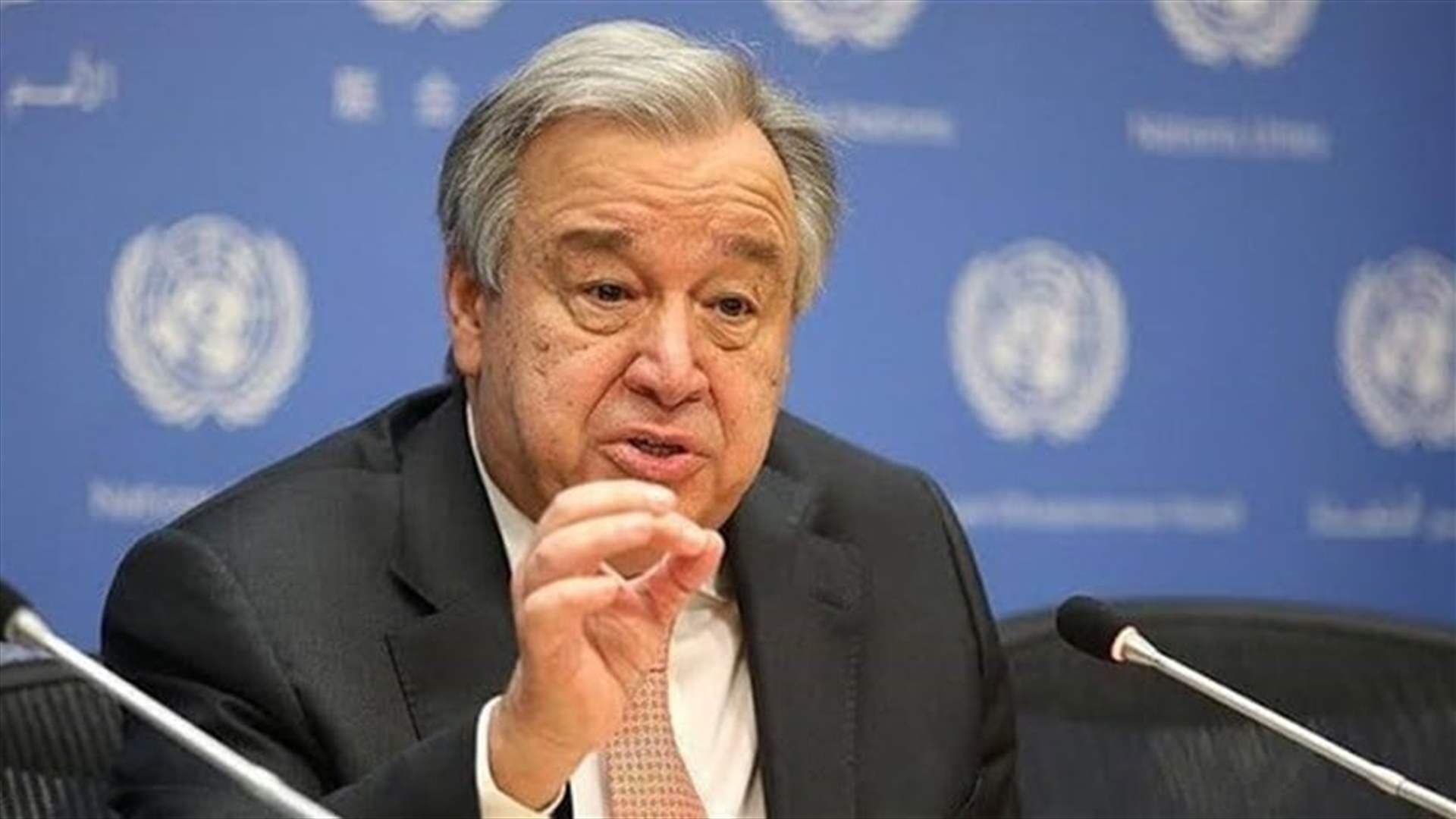 Guterres urges global support for Syria