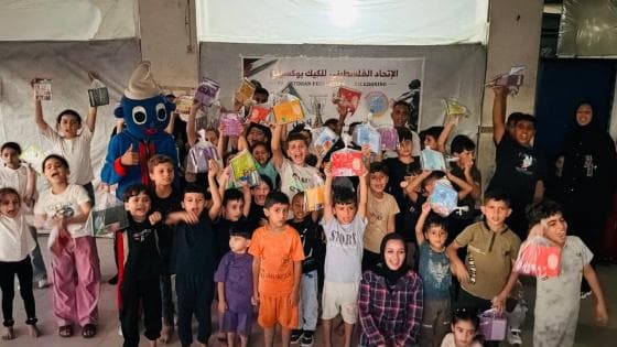 Gaza children find joy through kickboxing